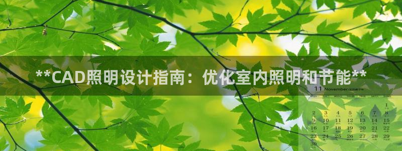 **CAD照明设计指南：优化室内照明和节能**