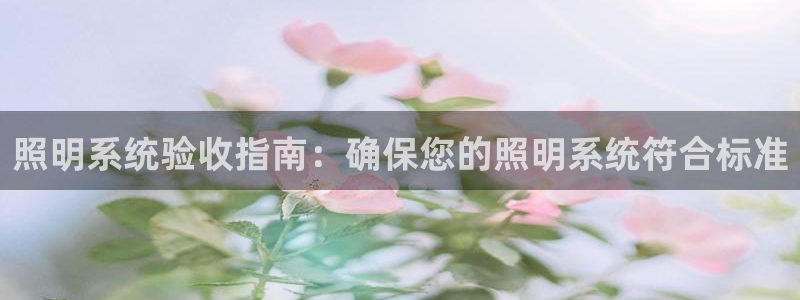 照明系统验收指南：确保您的照明系统符合标准