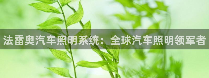 法雷奥汽车照明系统：全球汽车照明领军者