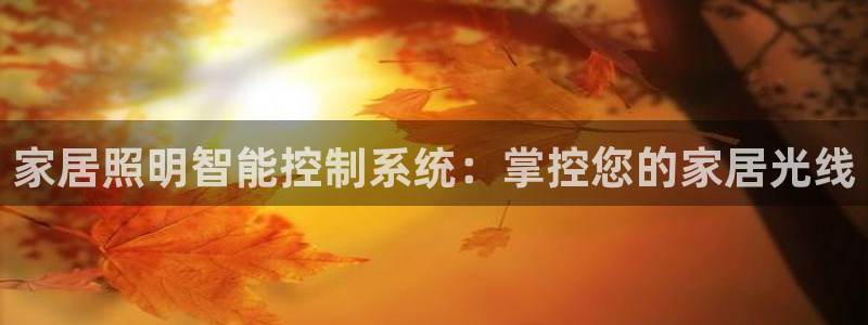 家居照明智能控制系统：掌控您的家居光线