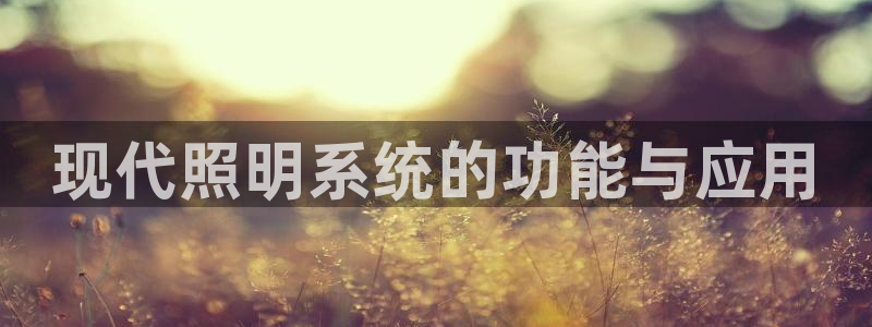 现代照明系统的功能与应用