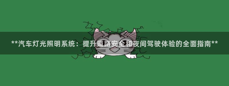 **汽车灯光照明系统：提升道路安全和夜间驾驶体验的全面指南**
