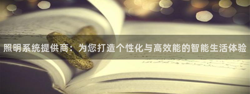 照明系统提供商：为您打造个性化与高效能的智能生活体验