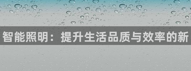智能照明：提升生活品质与效率的新